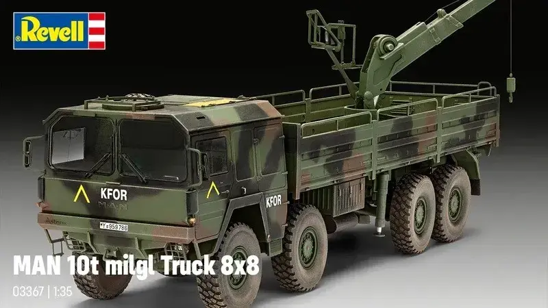 REVELL Man 10T Milgl 8x8 truck model 1/35 Photo 13