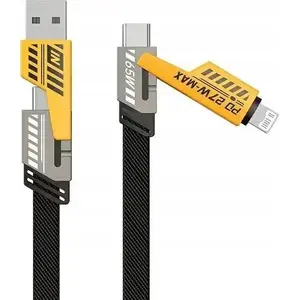 USB cable Awei AWEI192 — USB-A to USB-C and Lightning, 1.2 m, black