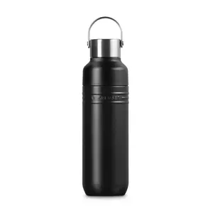 Water bottle Le Creuset On The Go Black Matte 500 ml — stainless steel insulated bottle