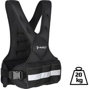 Weighted vest HMS KOR20 adjustable, total weight 20 kg, training vest for strength and cardio