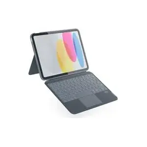 Keyboard case Epico for iPad 10.9 (10th Gen) — backlit, Grey