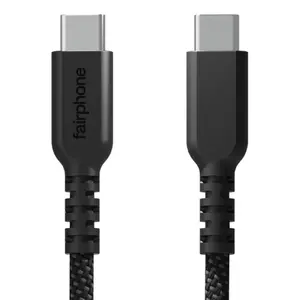USB kabelis Fairphone ACCABL-2CC-WW1 USB 2.0 1 m USB C Melns