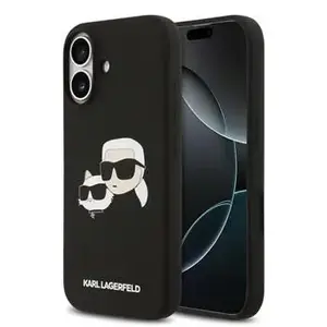Чехол Karl Lagerfeld для iPhone 17 Liquid Silicone черный с MagSafe