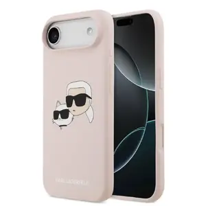 Чехол для телефона Karl Lagerfeld KLHMP17MSKCHPPLP Liquid Silicone розовый MagSafe для совместимых моделей iPhone