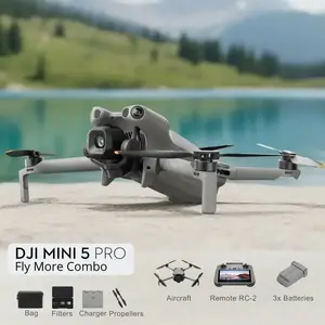 DJI MINI 5 PRO Fly More Combo (RC2) lightweight 249g drone with 50MP sensor, Lidar, 3x batteries, remote control with screen