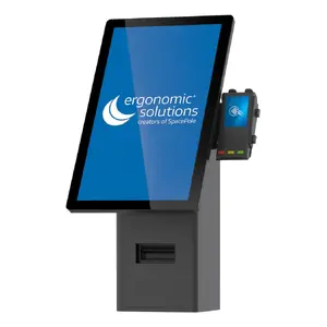 Kiosk set Ergonomic Solutions SpacePole Mini Kiosk Wall Mounted Black