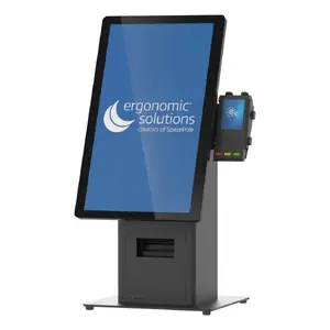 Kiosk set Ergonomic Solutions SpacePole Mini Kiosk Countertop Black Metal