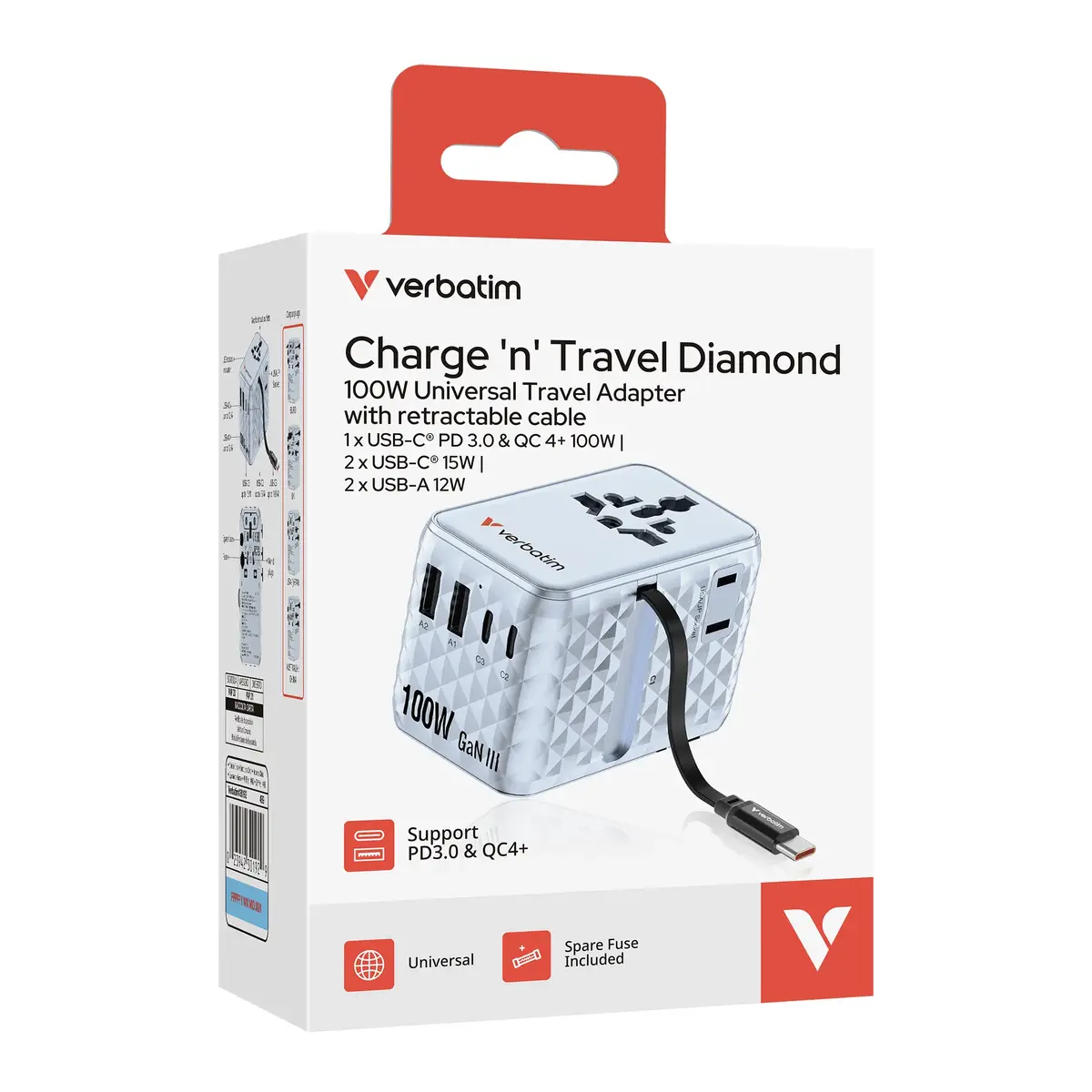 Power Adapter Verbatim ADAPTATEUR VOYAGE 100W Photo 4