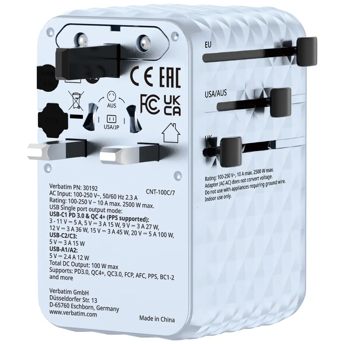 Power Adapter Verbatim ADAPTATEUR VOYAGE 100W Photo 5