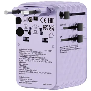 Power adapter/inverter Verbatim ADAPTATEUR VOYAGE 100W VIO