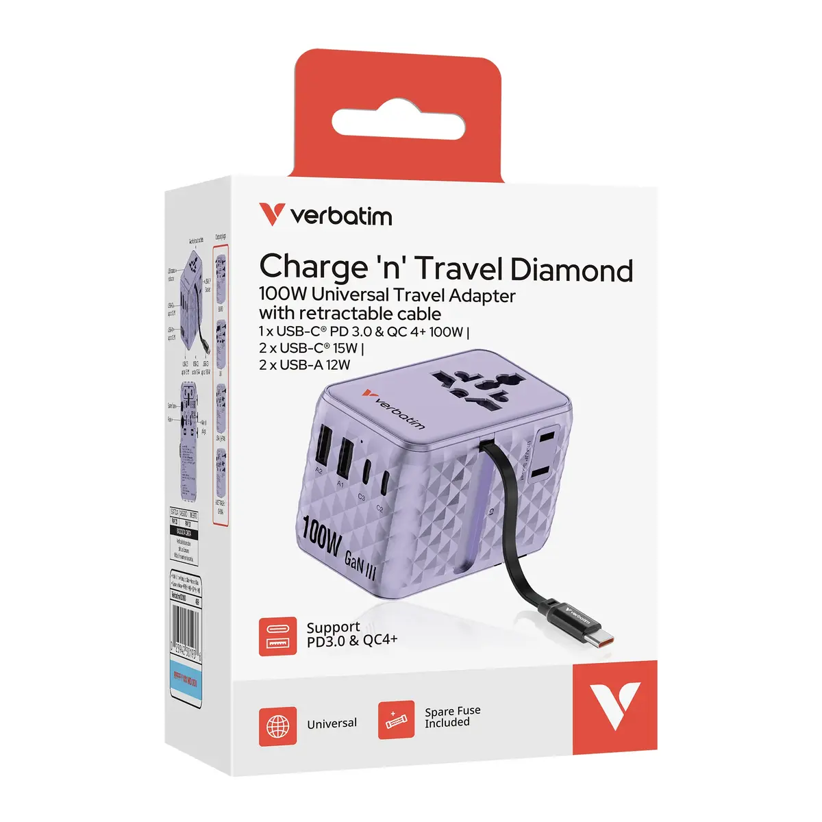 Power adapter Verbatim ADAPTATEUR VOYAGE 100W VIO Photo 4