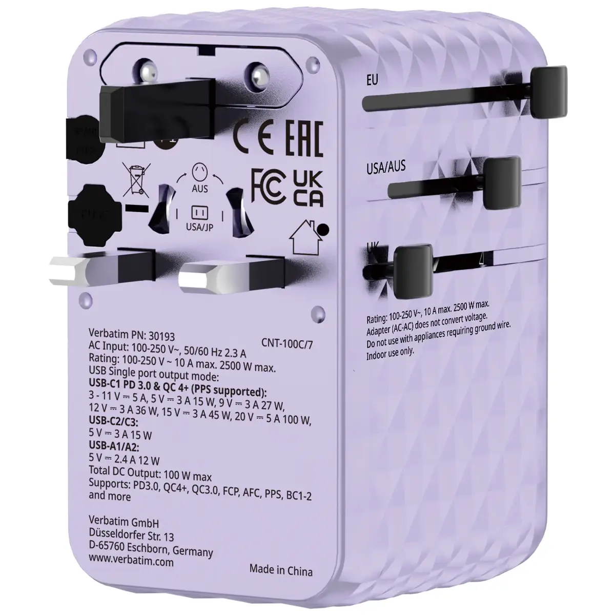 Power adapter Verbatim ADAPTATEUR VOYAGE 100W VIO Photo 5