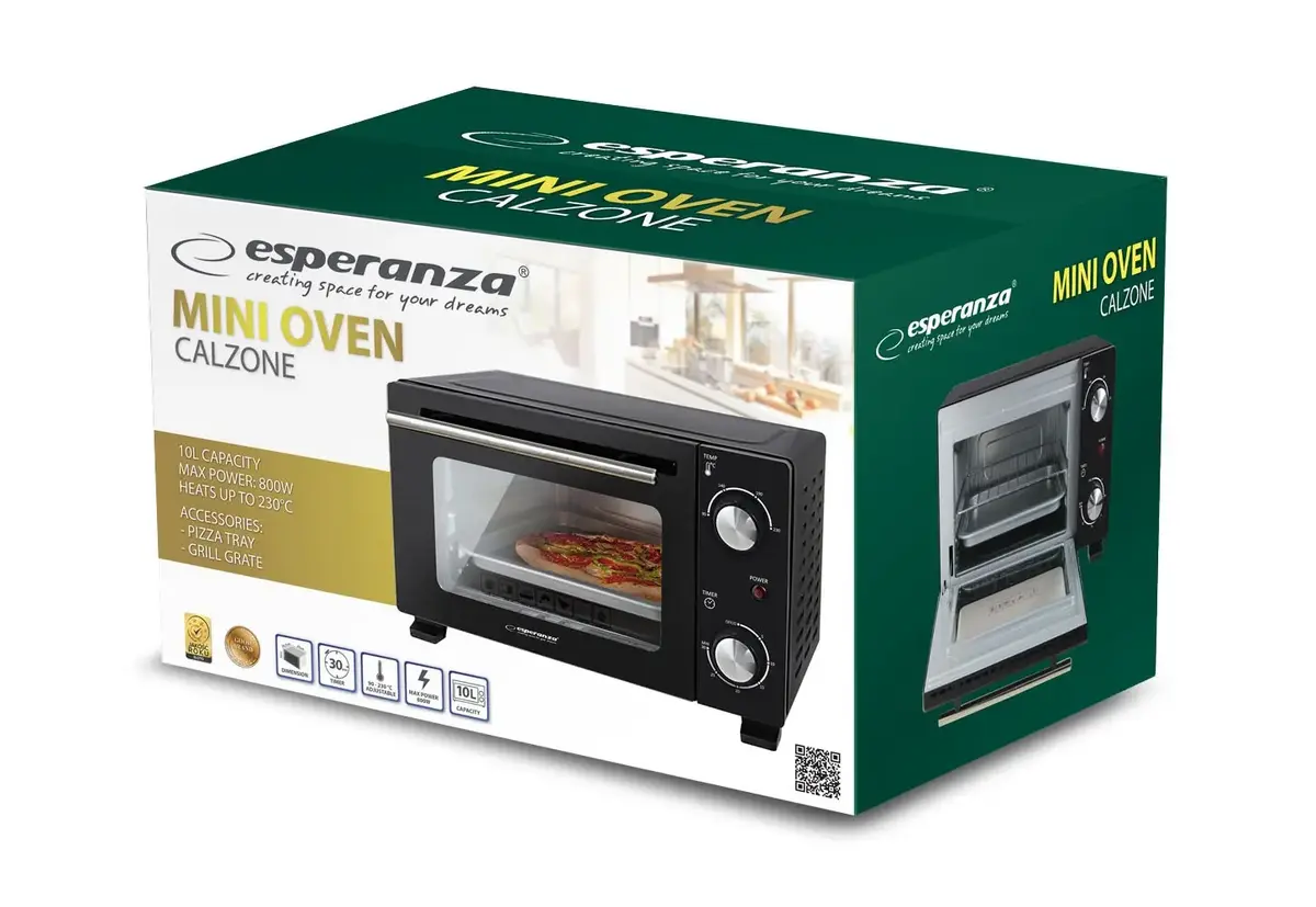 Mini oven ESPERANZA EKO007N — 10 L, 800 W Photo 3