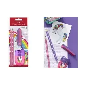 Набор для письма Faber-Castell Unicorn Pink — модель 111518, цветная коллекция карандашей и аксессуаров