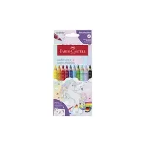 Цветные карандаши Faber-Castell Einhorn Jumbo Grip — 10 шт., джамбо с треугольным грипом, мягкий грифель