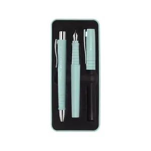 Шариковая ручка и Ручка-автомат Faber-Castell Poly Ball Set Черный Голубой 3 шт