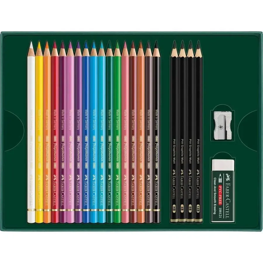 Eļļas zīmulis Faber-Castell Polychromos & Pitt Graphite Matt Set Photo 2