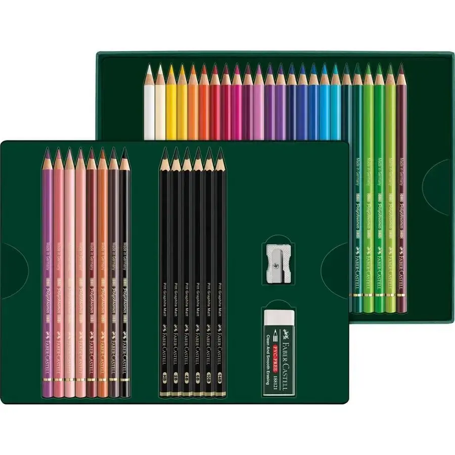 Eļļas zīmuļi Faber-Castell Polychromos & Pitt Graphite Matt Set Photo 2