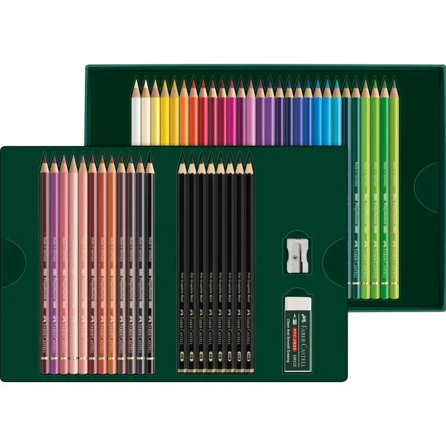 Eļļas zīmulis Faber-Castell Polychromos & Pitt Graphite Matt Set Photo 2