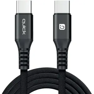 USB-C uz USB-C uzlādes un datu kabelis Quick QB-131, 1,5 m, 60 W