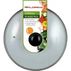 Glass Lid SKK 30 cm — SKK 3ŻW-POK-A/30, tempered glass, stainless rim