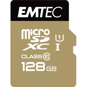 Flash Memory Emtec 128GB MicroSDXC Class10 Gold+ ECMSDM128GXC10GP