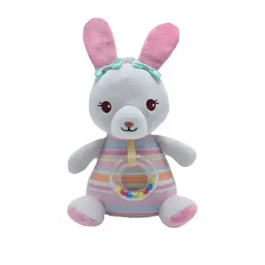 Музыкальная шкатулка TULILO Bunny розовая 20 см — заводная игрушка для детской