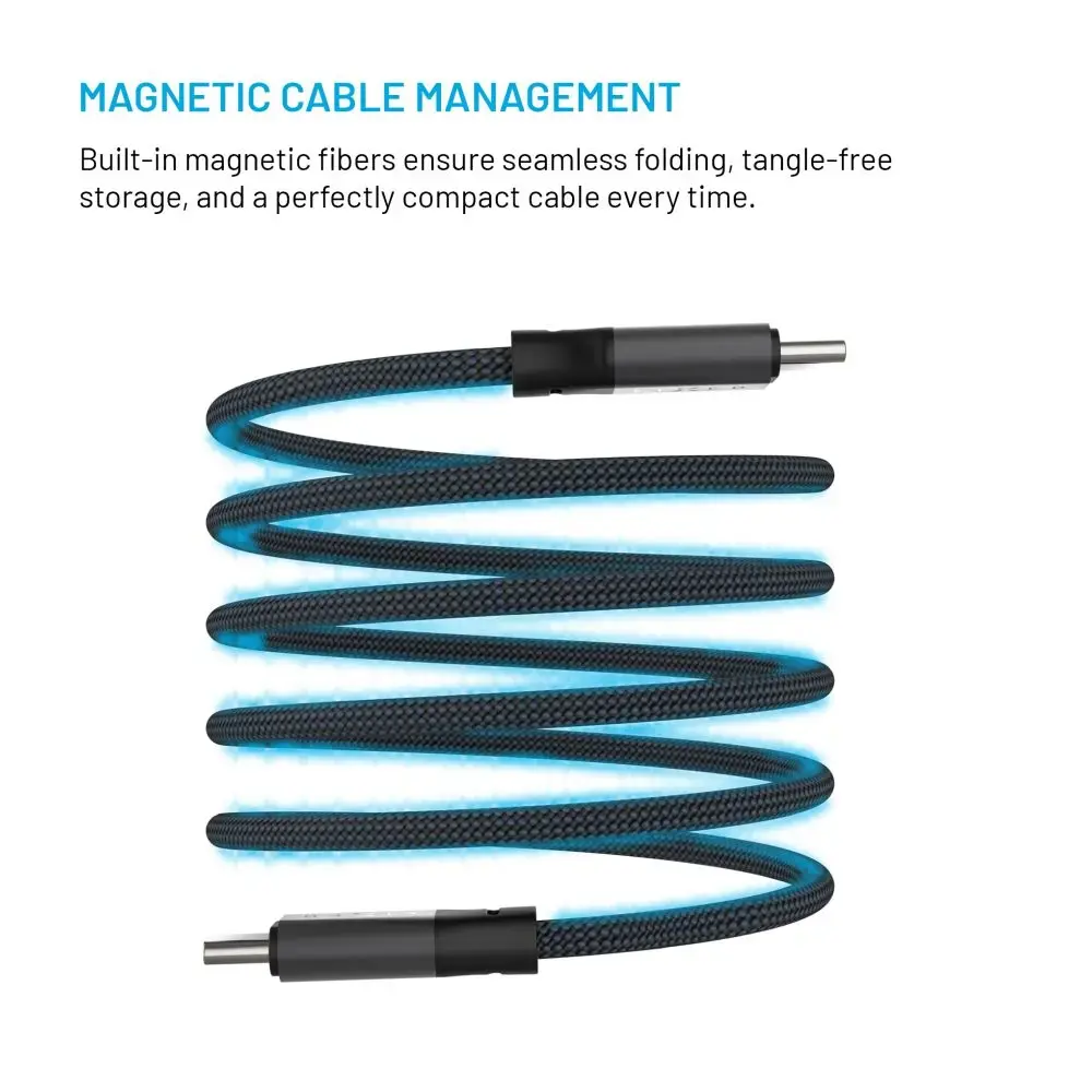 Magnētiska pītā USB-C–USB-C kabelis FIXED FIXDBM-CC2-GR Photo 2