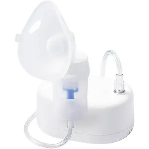 Kompresora nebilizators Omron NE-C810 (NE-810) pārnēsājams, 0,35 ml/min miglošanas jauda, 53 dB, 100 cm gaisa caurule, ar maskām un mutes uzgali