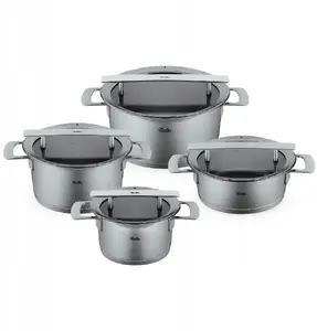 Cookware set Fissler Phi Collection 4-piece stainless steel, induction compatible