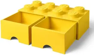 Storage drawer LEGO Brick Drawer 8 Yellow by LEGO (compatible brick-shaped storage)