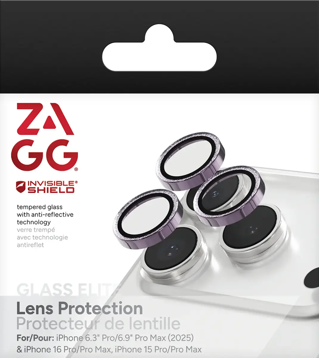 InvisibleShield Glass Elite Защита объектива CameraRings Apple iPhone 17 Pro/17 Pro Max Photo 4