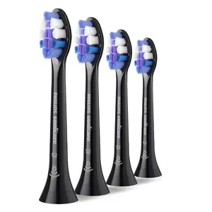 Philips Sensitive HX6054/88 4 pack brush heads extra soft click-on black