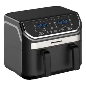 Аэрогриль Heinner HAF-KDB1700BK 8.5 л 1700 Вт чёрный, сенсорный дисплей, двойная конструкция