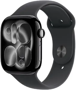 Apple Watch Series 11 GPS + Cellular 46mm Melna alumīnija korpuss ar melnu sporta siksnu M/L