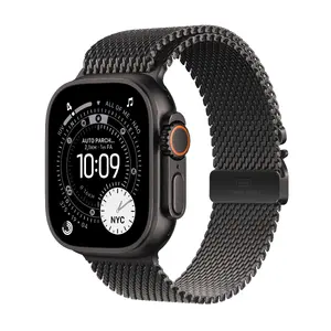 Умные часы Apple Watch Ultra 3 GPS + Cellular 49mm Черный титановый корпус с черным титановым миланским ремешком Средний
