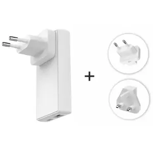 Зарядное устройство SWISSTEN GaN 65W для путешествий с USB-C и USB-A