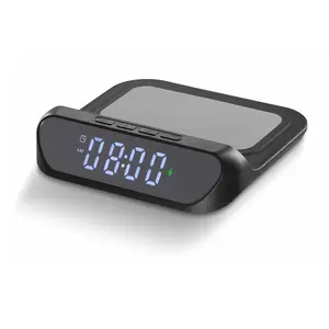 Цифровые будильник Tech Pop 8018080477348 Черный Беспроводная зарядка 15W