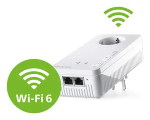 Devolo Magic 2 WiFi 6 next Powerline Adapter with 3000 Mbit/s Data Transfer Rate Ethernet LAN Wi-Fi White