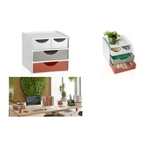 Короб для выдвижных ящиков CEP TERRA NOVA с 4 ящиками, отделка White Sand Terracotta