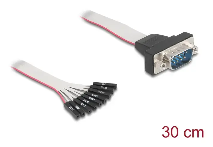 DELOCK RS-232 ленточный кабель 9‑конт., 30 см Photo 2