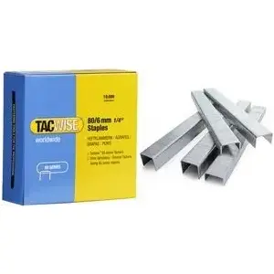 Skavām TACWISE 0381 80/6 mm, kājiņu garums 6 mm, piemērotas smagā tipa skavotājiem