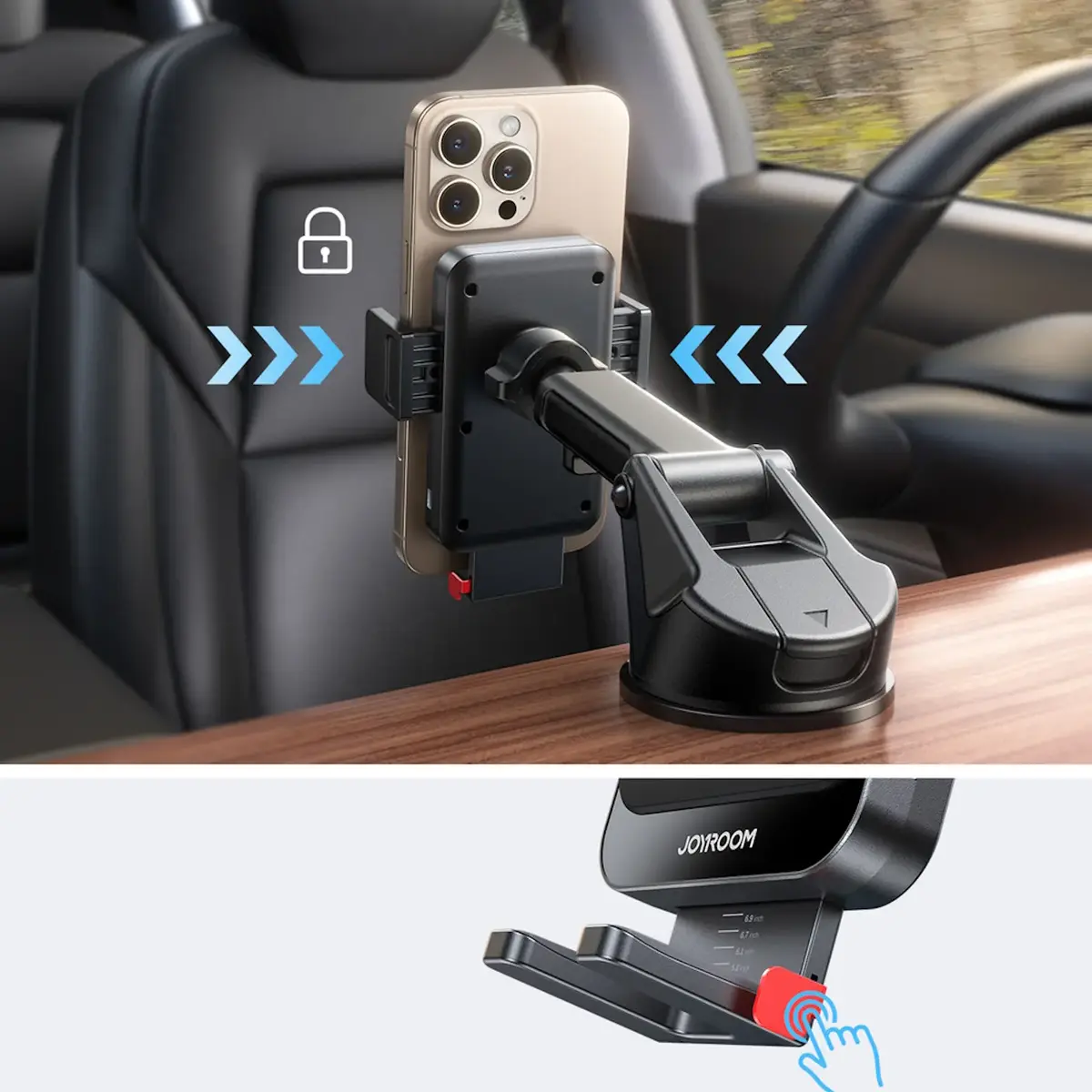Авто держатель Joyroom JR-ZS241S 15W беспроводная зарядка Photo 5