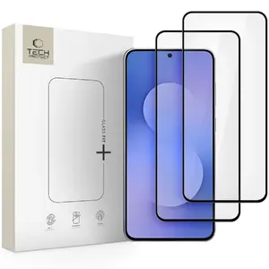 Закалённое защитное стекло Tech-Protect Glass Fit+ для Samsung Galaxy S25 FE S731B чёрное, 2 шт.