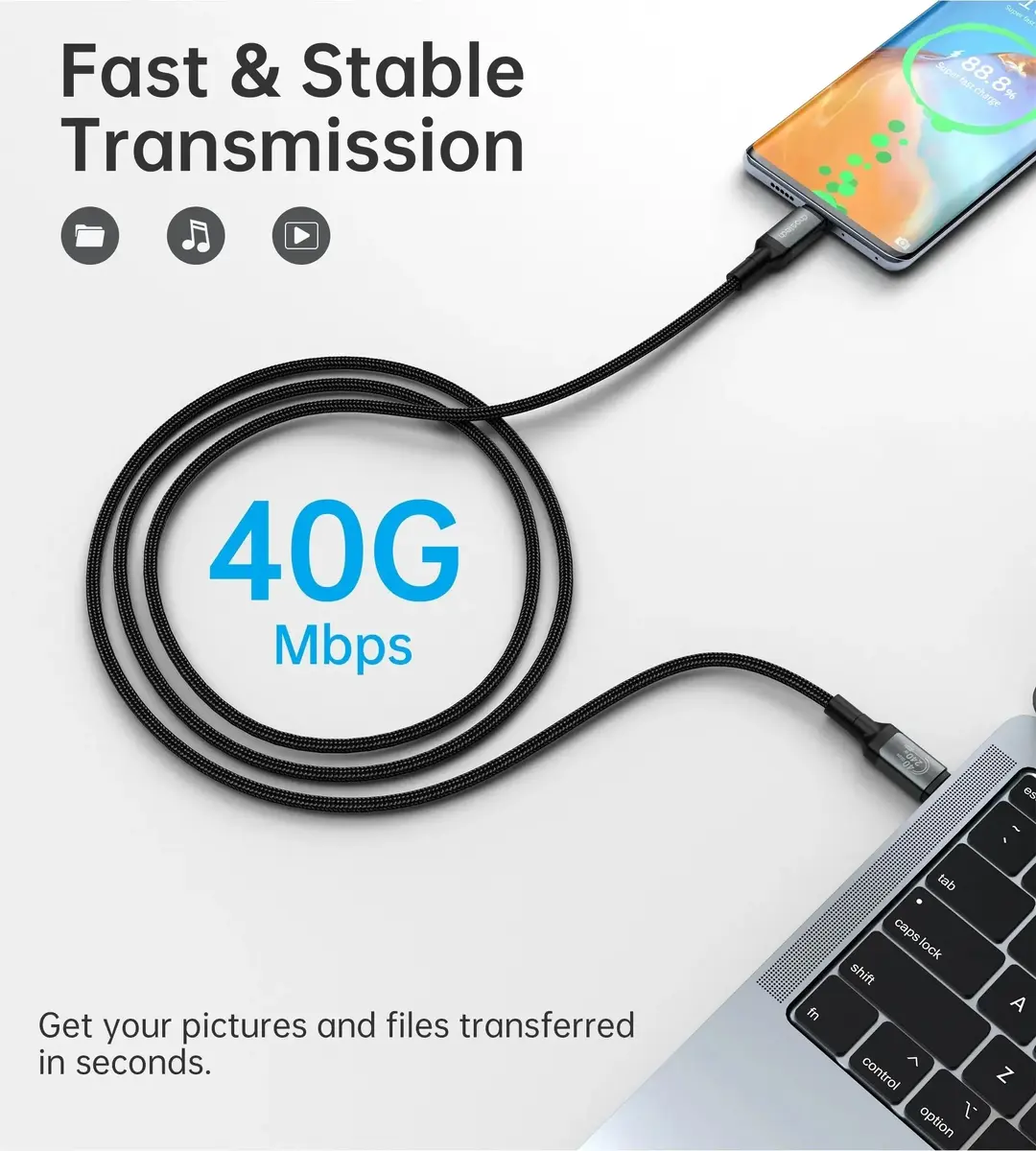 Кабель USB-C CHOETECH XCC-1040 240 Вт 8K 1,2 м Photo 2