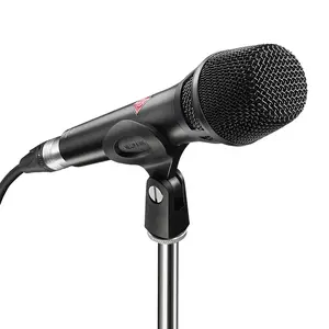 Skatuves mikrofons Neumann KMS 104 bk — vadu kardioīdā priekšnesumu mikrofons, XLR-3, 20–20000 Hz, 4,5 mV/Pa, 300 g, melns
