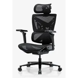 Сетчатое кресло Anda Seat X-Air Pro — сетчатая спинка, чёрный, ширина 720 мм, глубина 710 мм, макс. высота 1350 мм