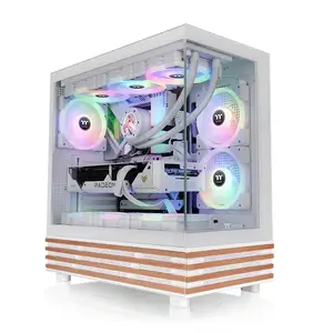 Mid Tower PC Case THERMALTAKE View 270 Plus WS ARGB Snow — Midi Tower, tempered glass, supports ATX/EATX, 2x3.5" + 2x2.5", ARGB fans