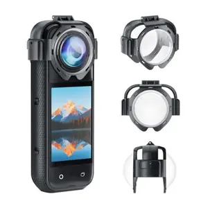 Lens Covers Puluz PU750T for Insta360 X5 Snap-On protective lens caps set