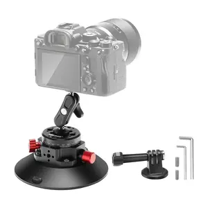 Suction Cup Mount Neewer CA013 for Action Cameras 1/4" Thread Compatible with DJI Action, GoPro, Insta360